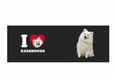 Tree Free Greetings XM29074 I Heart Keeshonds Artful Jumbo Mug, 20-Ounce, White