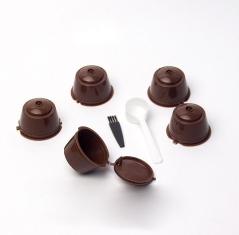 5-Piece Capsule Set For Dolce Gusto Series Coffee Machine brown