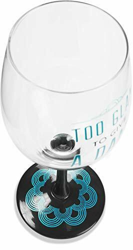 Pavilion Gift Company Pretty Inappropriate Too Glam To Give A Damn Wine Glass Candle Holder, Blue