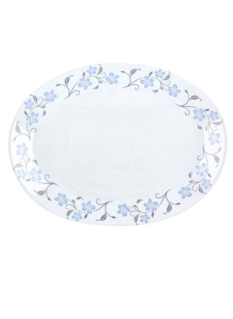 Delcasa Ergonomic Design Quarter Plate White/Blue/Black 190millimeter