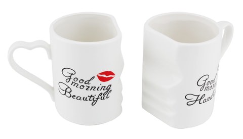 SHALLOW BONE CHINA 2PCS LOVER MUG SET JZ1808