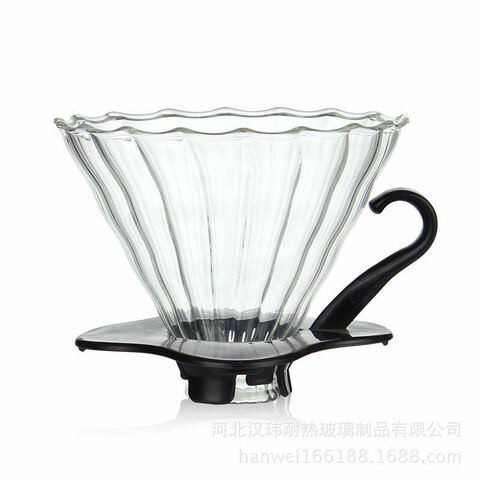 Lihan - Heat Resistant 2Pces Glass Coffee Drip Filter Pot Clear Set 700Ml