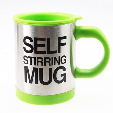 The Mohrim Automatic Self Stirring Mug Coffee Milk Mixing Mug Stainless Steel Cup Home Office Smart Mixer Cup (Green)