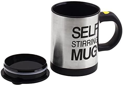 The Mohrim Self Stirring Mug Coffee Cup Tea Auto Mixer Drink Insulate Stainless (Black)