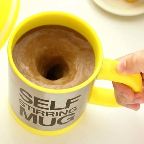 Generic - Lazy Self Stirring Mug Yellow