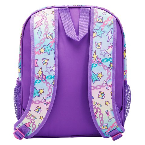 Hello Kitty Printed Backpack, School Bag, Purple