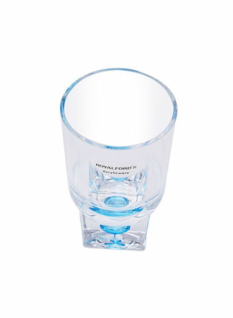 Royalford Acrylic Crystal Glass Clear/Blue 7.2X7.2X12Cm