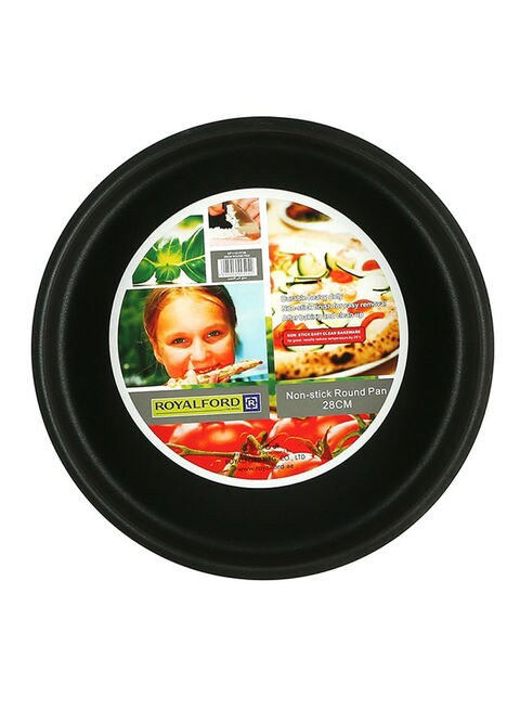 ROYALFORD Non-Stick Round Tray Red/Black 28centimeter