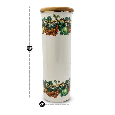 Loogi Al Hoora Enamel Jar W/ Kensington Design