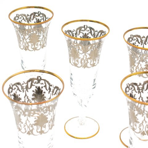 San Marco 6pcs Cleaoptra Water Glass- Made In Italy