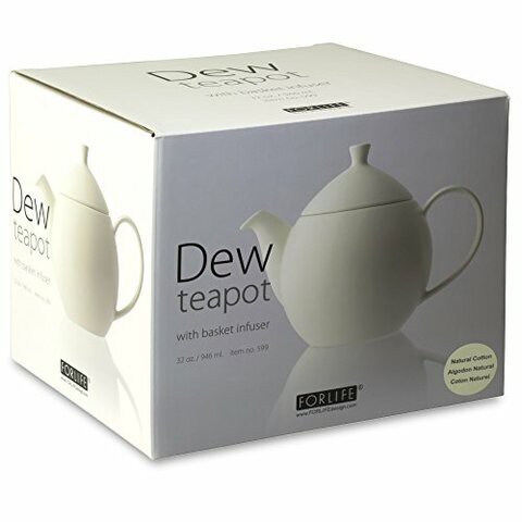 FORLIFE Dew Teapot with Basket Infuser, Lavender Mist, 32 oz/946ml