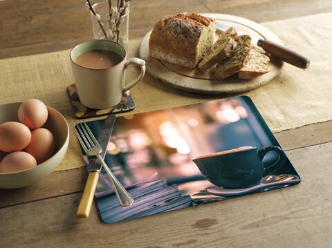 12-Piece Paradise Placemat(6) And Coaster(6) Set, 44x28centimeter