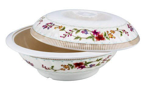 MELAMINE WAVE CASSEROLE BOWL WITH COVER 10&quot; ML-BCW-5110