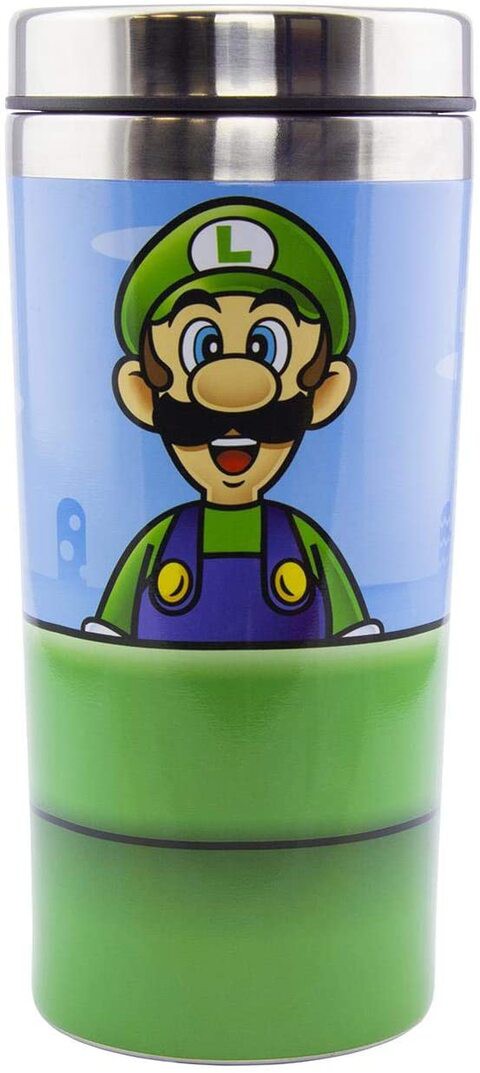 Paladone Super Mario Warp Pipe Travel Mug, 450 Ml Stainless Steel, Officially Licensed Nintendo Merchandise