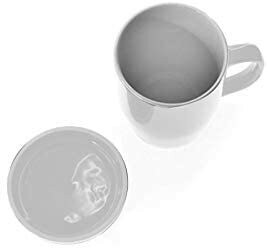 Generic 380ml Ceramic Mug With Cover Specially Designed For Tea Bags (White)