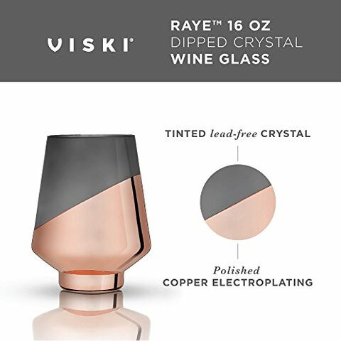 Viski Raye: Dipped Crystal Wine Glasses