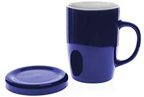 Generic 380ml Ceramic Mug With Cover Specially Designed For Tea Bags (Blue)