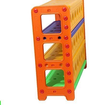 Idealt - Multi-Fuction Storage Organizer 3-Tier Shoe Rack Bookcase Book Shelf For Kids Corner Shelf