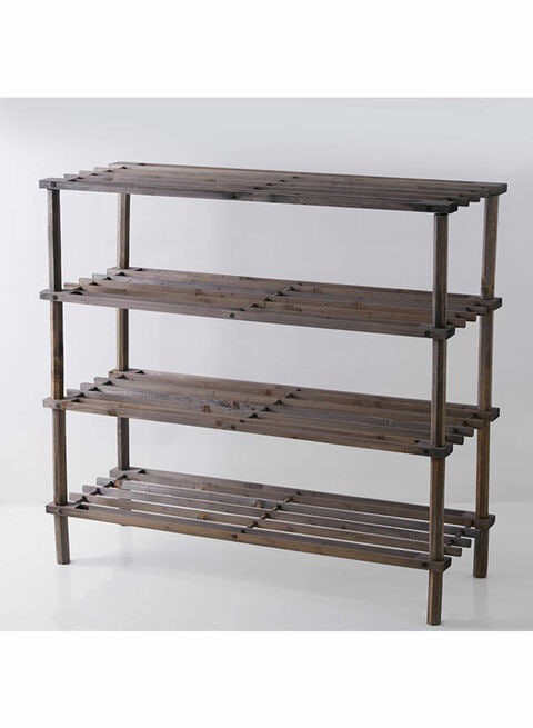 4-Tier Shoe Rack Brown