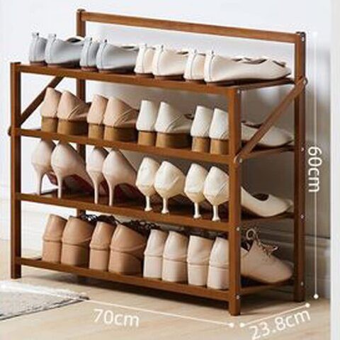 LINGWEI 4-Floor Shoe Shelf Foldable Shoe Rack Multifunctional Free Standing Shelves Storage Organizer Shoe Rack Porch Storage Rack Flower Stand for Closet Entryway