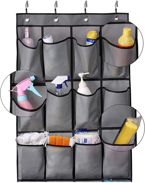 ALISSA-24 Pockets Over the Door Shoe Organizer Hanging Shels Storage