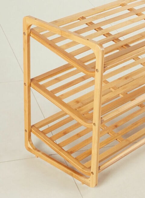 3-Tier Expandable Shoe Rack Beige