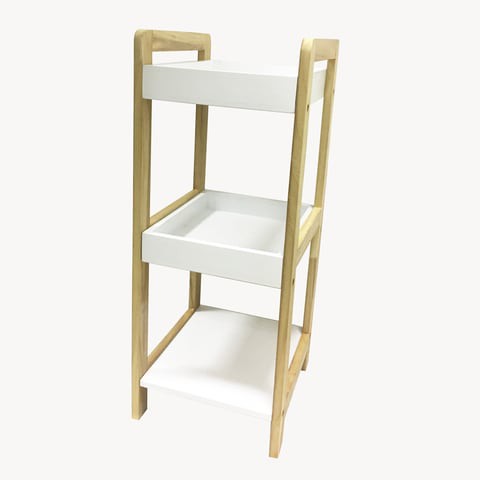 LINGWEI Wooden Stand Multiuse Flower Stand Storage Organizer Bathroom Rack Bathroom Storage Rack Wood Rack Bathroom Accessories Rack Freestanding Toilet Storage Shelves