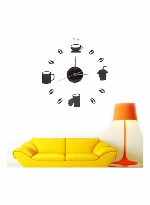 Generic Lack Romantic Acrylic Watches Living Room Bedroom Mirror Wall Back Clock Multicolour