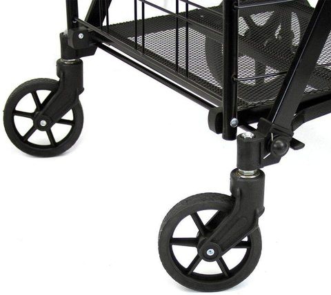 Generic Black Heavy Duty Portable Folding Shopping Utility Cart Trolley