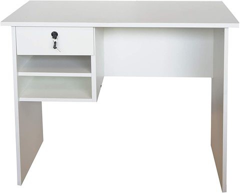 Mahmayi MP1-9045 Solama Office Desk with Paper Rack - Premium White