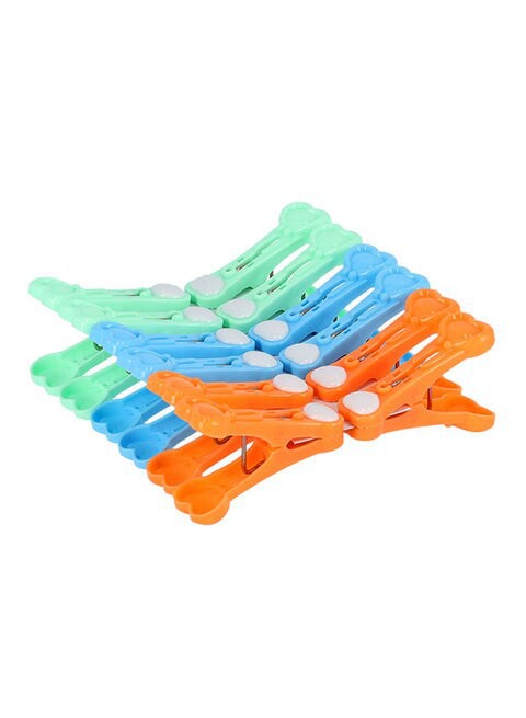 ROYALFORD 12-Piece Plastic Cloth Clips Multicolour