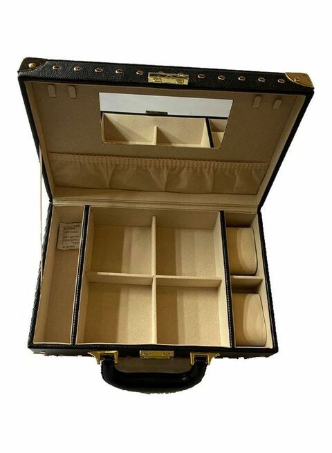 East Lady Multifunction Jewelry Box Black/Beige/Gold