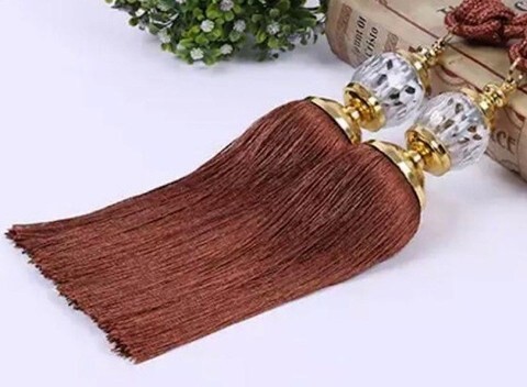 Deals For Less - Curtain Tassel Tieback , Curtain Holder , Brown  Color