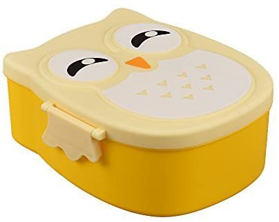 Generic - Owl Lunch Box Food Container Storage Box Portable Bento Box Yellow