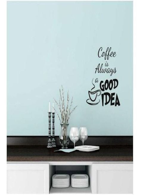 Generic 35X40Cm Coffee Is Always A Good Idea Removable Pvc Wall Decals Vinyl Stickers Home Decoration Diy Pvc Wall Art Living Room Kitchen Wall Sticker 35X40cm