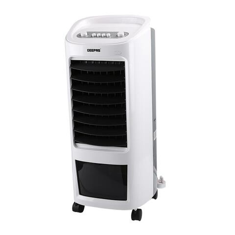 Geepas Air Cooler - Personal Space Cooler For Desktop Portable Mini Evaporator Air Cooler | Auto Horizontal Swinging Blades | Air Conditioner For Room, Office, Kitchen And More