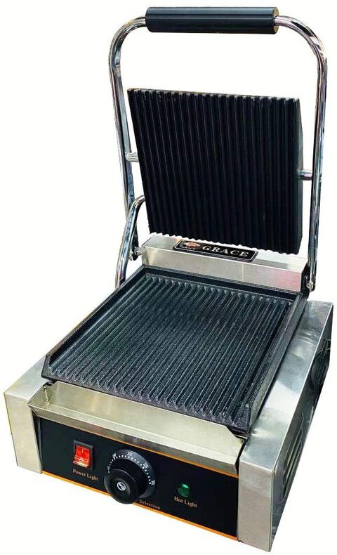 Grace Kitchen Wjyfy-811Grill Commercial Sandwich Grill Panini Contact Grill Hot Press Machine