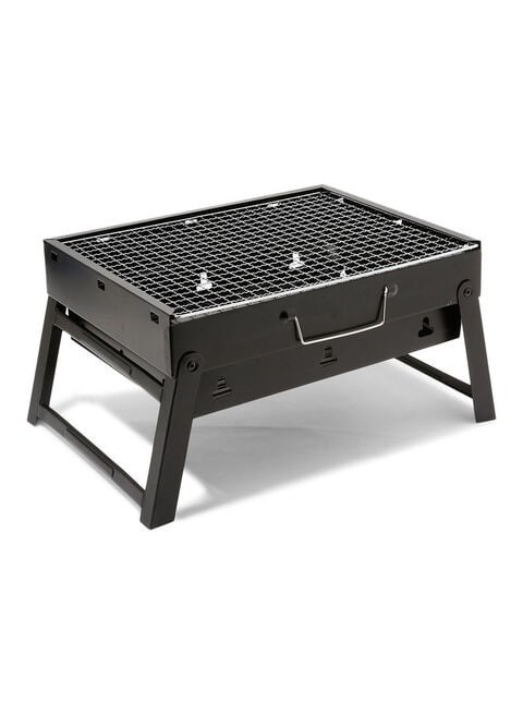 Generic Portable Barbeque Charcoal Grill Black/Silver 360x105x280mm