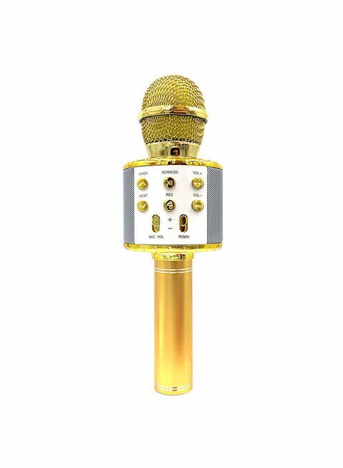 Generic Illuminated Wireless Microphone Ws858L Gold/White