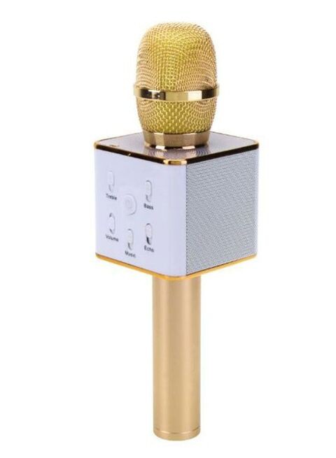 Generic Q7 Bluetooth Wireless Karaoke Microphone NF06159555 Gold