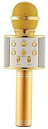 Generic Ws-858 Wireless Karaoke Handheld Microphone USB Ktv Player Bluetooth - Gold