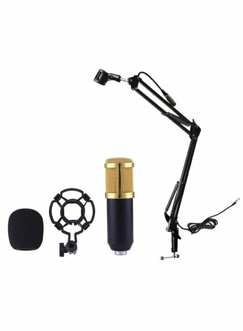 Generic Recording Condenser Microphone With Stand Bm-800 Gold/Black