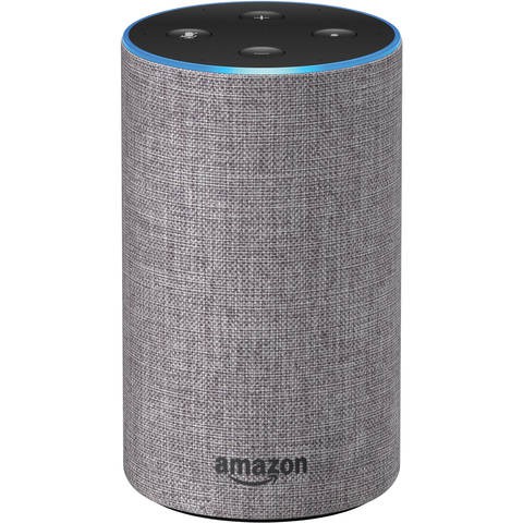 Amazon Echo 2nd Gen, Smart Speaker with Alexa and Dolby Processing, Heather Gray Fabric