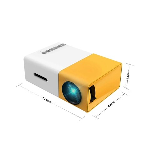 ALISSA-Mini Portable LED Projector Support 1080P 400 - 600 Lumens 320 x 240 Pixels Home Cinema.