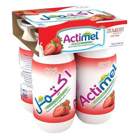 ACTIMEL STRAWBERRY 93 ML × 4