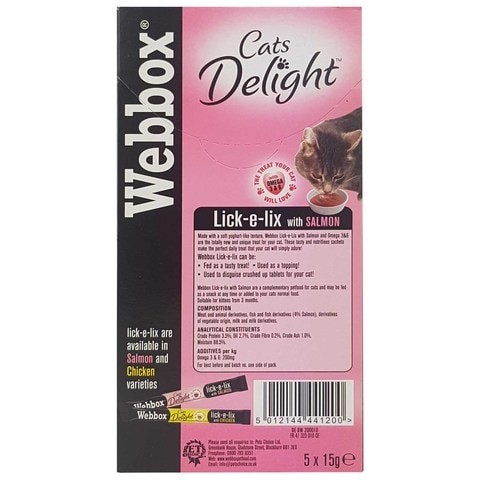 Web Box Cat Delight Like-e-Lex Salmon and Yogurt 15 g x Pack of 5