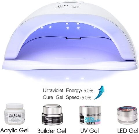 SKY-TOUCH Professional Gel Polish LED Nail Drying Lamp ، مجفف الأظافر Sun X5 Plus 54W UV LED Nail Lamp for Professional Manicure Salon ، Nails ، Polish ، Curing ، Manicure ، Pedicure ، Nail Art Tools