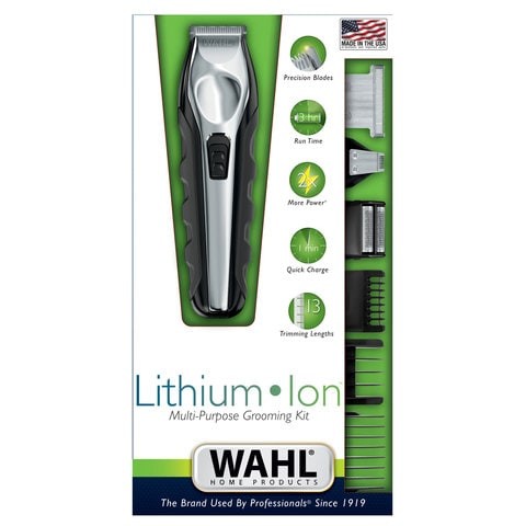 Wahl 9888-1227 All-in-One Lithium-Ion Sport Ergo Grooming Kit & Steel/Black