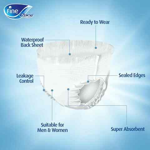 Fine Care Diapers for Unisex , 14 Pieces