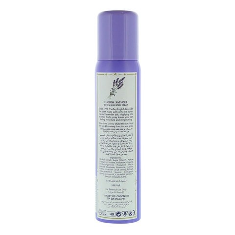 Yardley London Refreshing Body Spray with English Lavender 100 ml